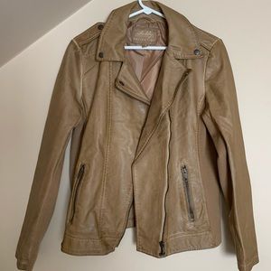 Tan leather jacket